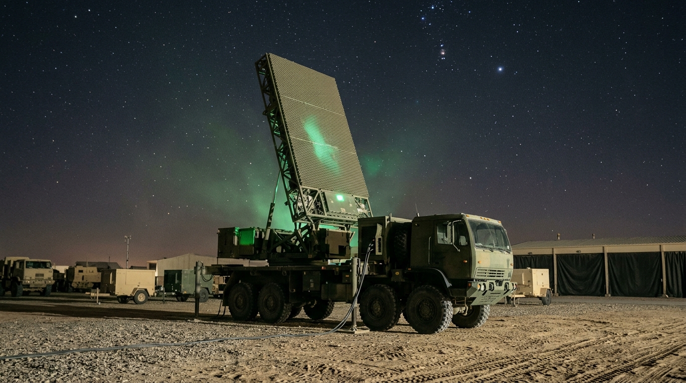 SSME Dome detection radar unit scanning for incoming threats