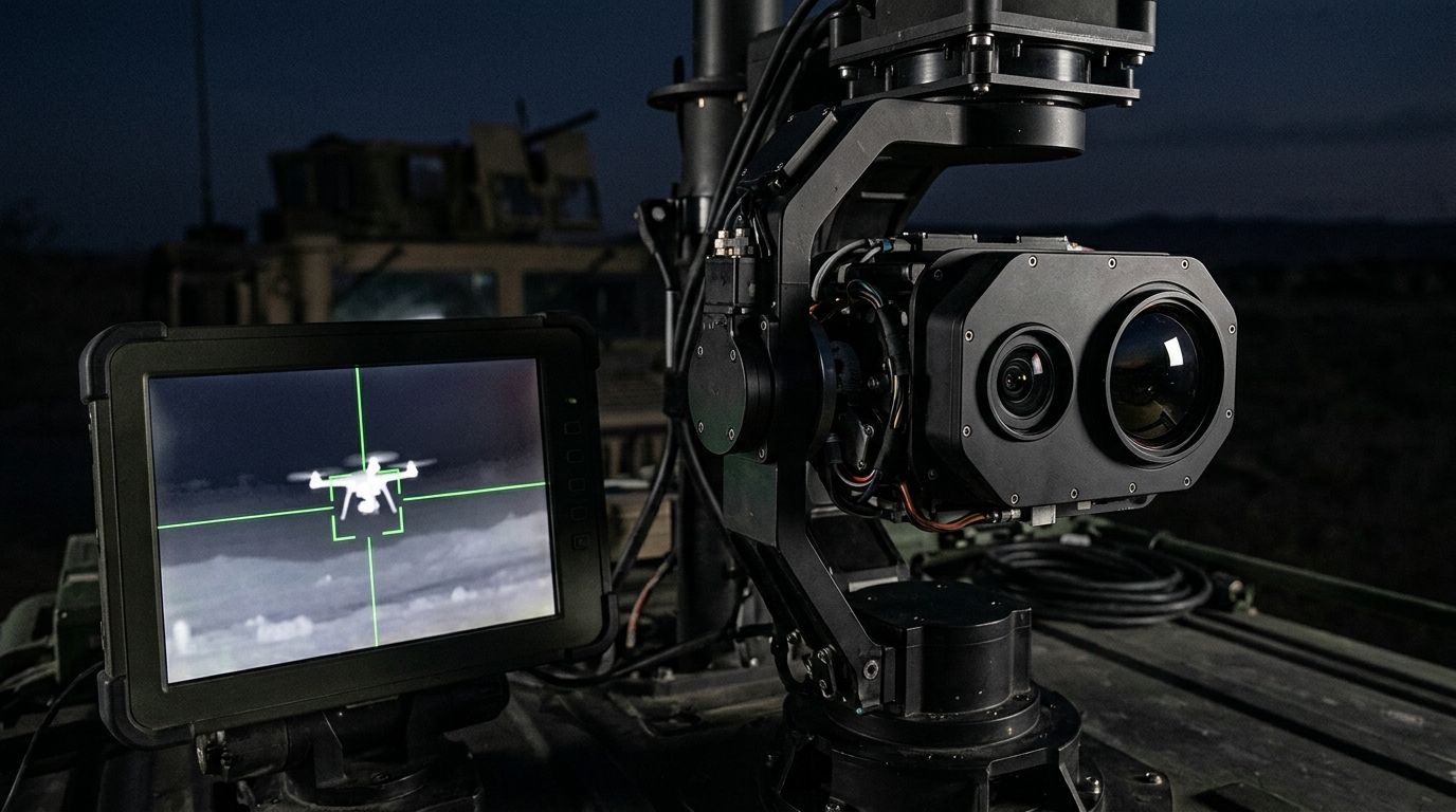 Electro-optical and infrared tracking system providing visual identification of detected drone targets