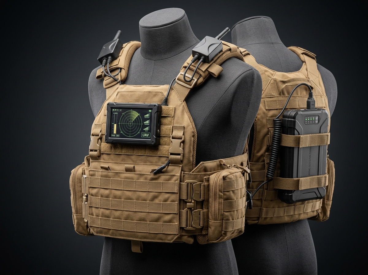 SSME Patrol wearable tactical drone detection and jamming vest